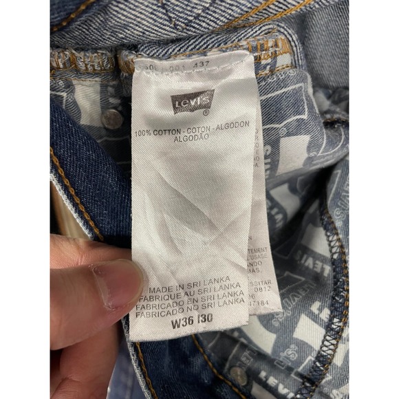 Levis 514 Jeans Mens 36X30 Blue Medium Wash Denim Slim Straight 100% Cotton - Picture 7 of 16